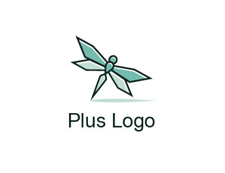 geometric dragonfly logo