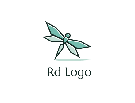 geometric dragonfly logo