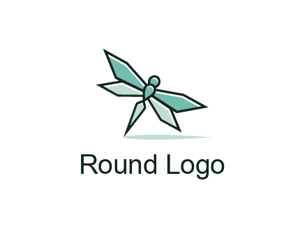 geometric dragonfly logo