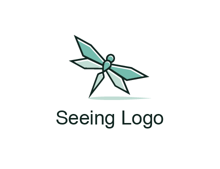 geometric dragonfly logo
