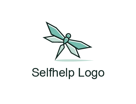 geometric dragonfly logo