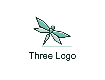 geometric dragonfly logo