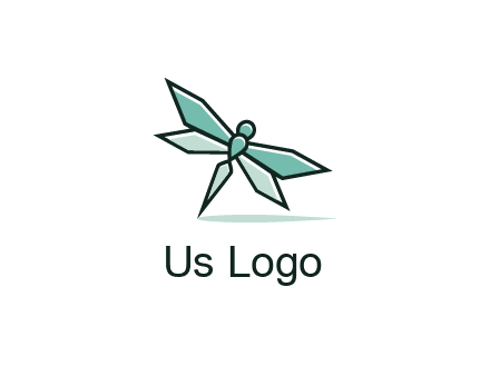geometric dragonfly logo