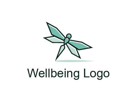 geometric dragonfly logo