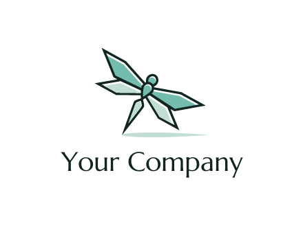 geometric dragonfly logo