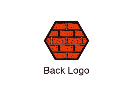 hexagon brick wall logo