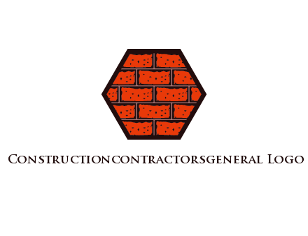 hexagon brick wall logo