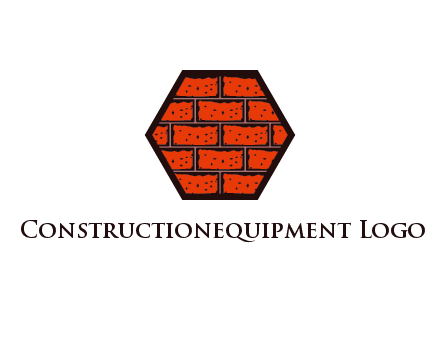 hexagon brick wall logo
