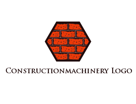 hexagon brick wall logo