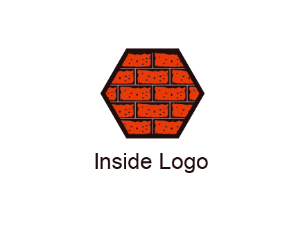 hexagon brick wall logo