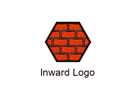hexagon brick wall logo