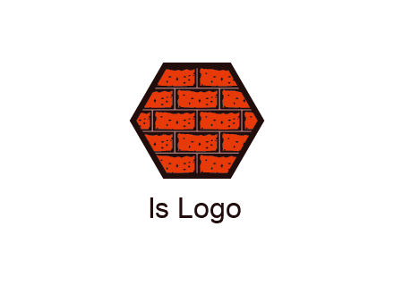 hexagon brick wall logo