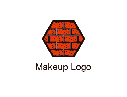 hexagon brick wall logo