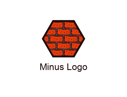 hexagon brick wall logo