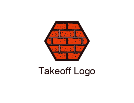 hexagon brick wall logo