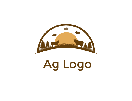 organic farm logo design