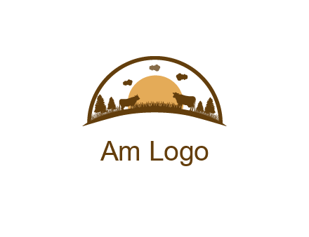 organic farm logo design