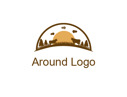 organic farm logo design