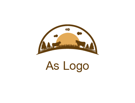 organic farm logo design