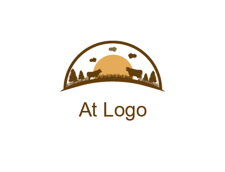 organic farm logo design