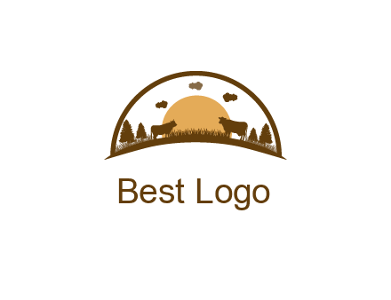 organic farm logo design