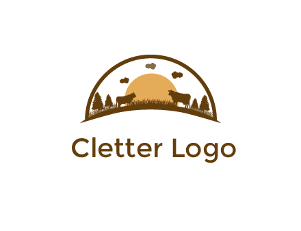 organic farm logo design