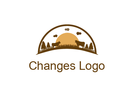 organic farm logo design