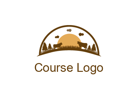 organic farm logo design