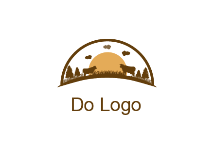 organic farm logo design