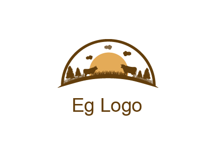 organic farm logo design