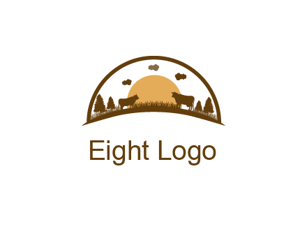 organic farm logo design