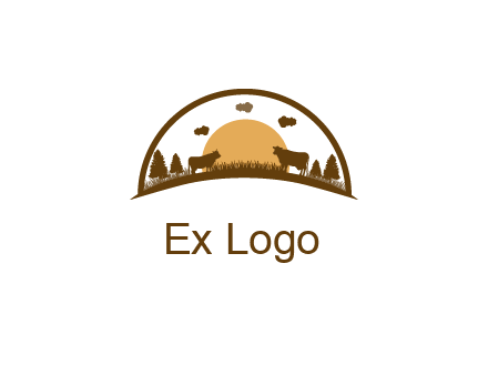 organic farm logo design
