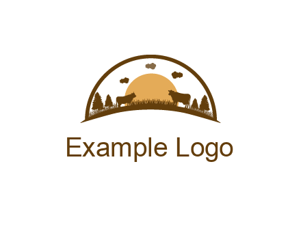 organic farm logo design