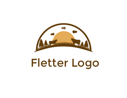 organic farm logo design