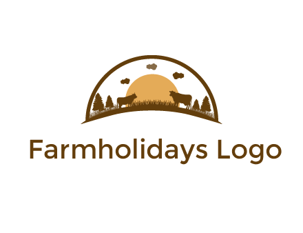 organic farm logo design