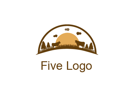 organic farm logo design