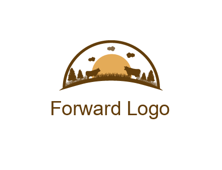organic farm logo design