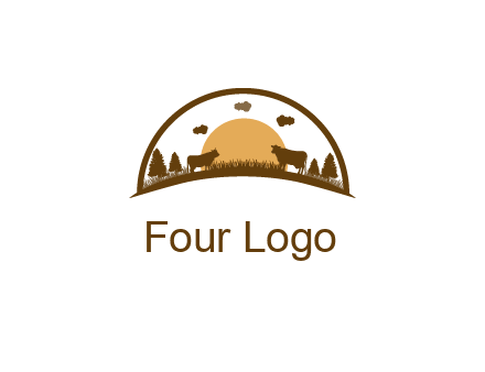 organic farm logo design