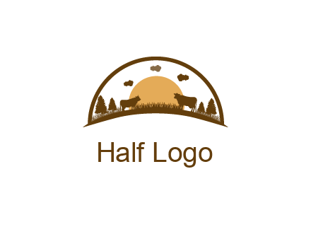 organic farm logo design