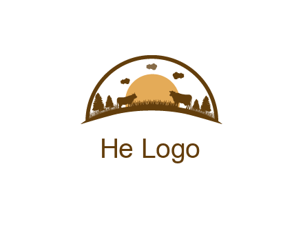 organic farm logo design