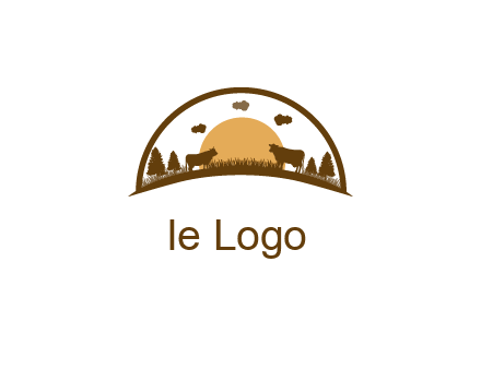 organic farm logo design