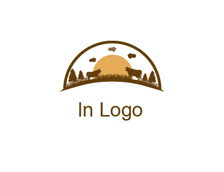 organic farm logo design