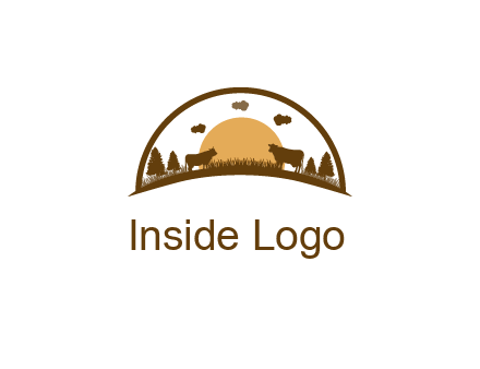 organic farm logo design