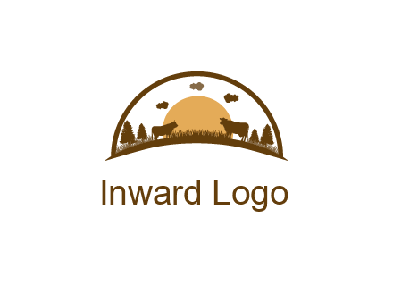 organic farm logo design