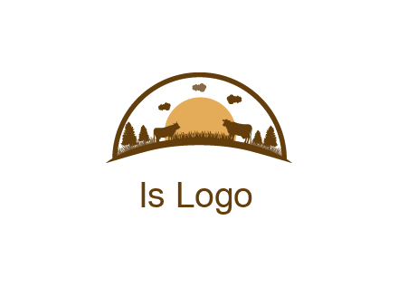 organic farm logo design