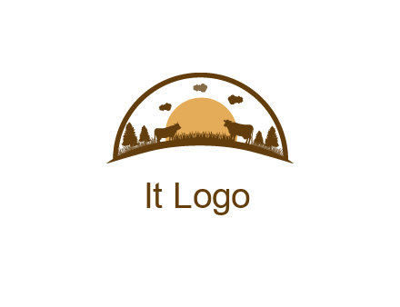 organic farm logo design