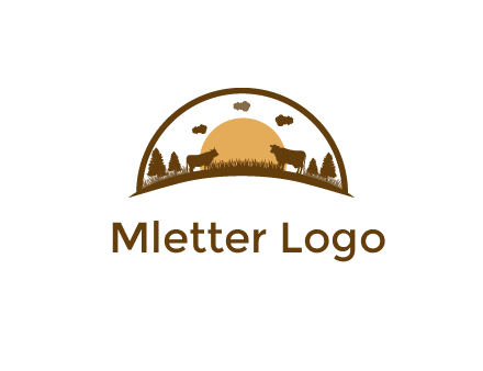organic farm logo design