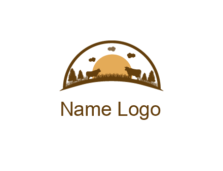 organic farm logo design