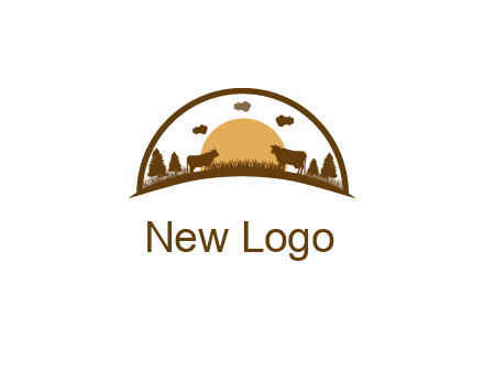 organic farm logo design
