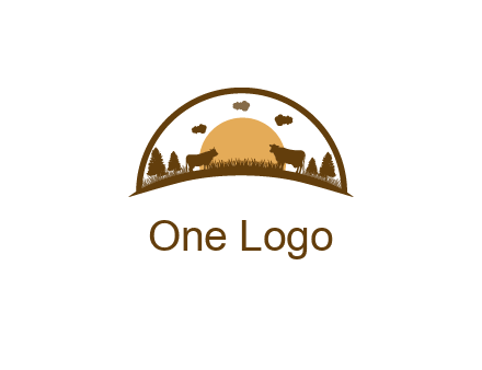 organic farm logo design